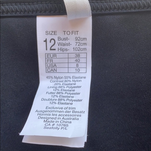 SEAFOLLY Trackside Scuba Bikini Bottom Sz 8 - Picture 7 of 7